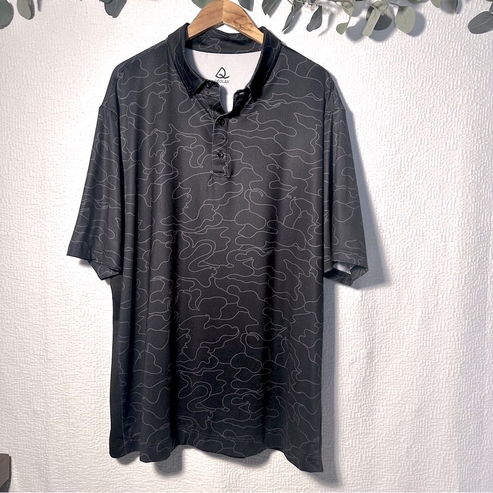 Deolax Men’s Golf Polo Shirt 3XL Spandex Blend